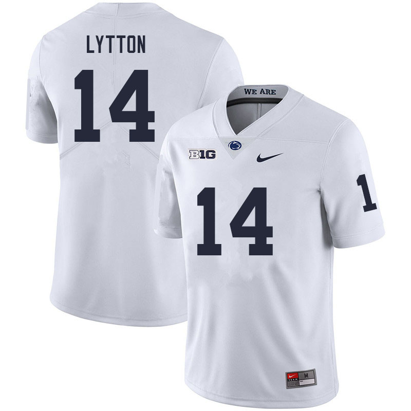 Men #14 A.J. Lytton Penn State Nittany Lions College Football Jerseys Sale-White - Click Image to Close